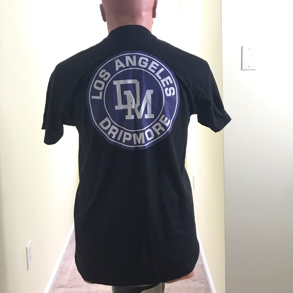 Men’s Set: Printed T-Shirt+Cap “Drip More”’ Black - Picture 3 of 8